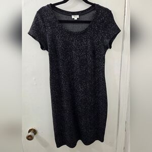 Thyme Black Patterned Dress S